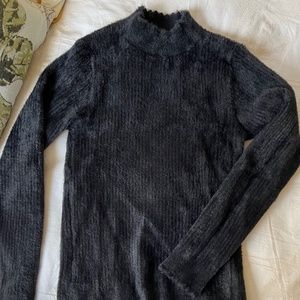 Molly Bracken Stand up Collar Sweater, Size L, Black